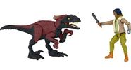 Jurassic World Dominion Kayla Watts e Pyroraptor Human e Dino Pack com 2 Action Figures e Acessório, Conjunto de Presentes de Brinquedo e Colecionável