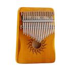 Kalimba 17/21 Teclas Hluru - Piano de Polegar em Madeira de Bordo Sólido