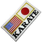 Karate Bandeira EUA Japão Patch Bordado Termo Adesivo - BR44