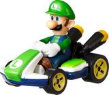 Kart Hot Wheels fundido sob pressão, escala 1:64 de Mario Kart Luigi