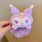 Kawaii Sanrio Pelúcia Scrunchie Anime Acessórios De Cabelo Melodia Kuromi Cinnamoroll Menina