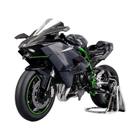 Kawasaki H2R Ninja V4S S1000RR Liga Fundida Modelo De Motocicleta Brinquedo Com Luzes off Road - others