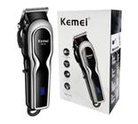 Kemei Km119 Maquininha de Barbearia Digital Sem Fio Led