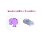 KEP6 Molde de silicone espelho bolsa barbie + 3 espelhos resina decorar