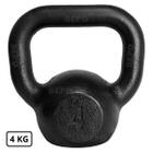 Kettlebell de Ferro Fundido Pintado 4 Kg Preto