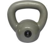 Kettlebell Emborrachado 4 Kg Exercício Funcional Funcional Cinza