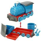 KidsFunwares Chew-Chew Train Kids Dinnerware Set com utensílios, azul