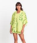 Kimono Feminino Estampado Em Tactel Rovitex Verde