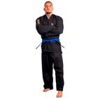 Kimono Jiu-Jitsu Judô Adulto Preto Trançado 1 Fit