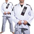 Kimono Jiu-jitsu Masculino Competidor Competição Profissional Adulto Trançado Preto Azul Branco Gorilla