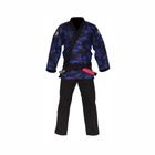 Kimono Jiu-Jitsu Trançado Camuflado Azul Adulto Marca Aranha