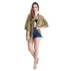 Kimono Paetê Com Top Feminino Adulto de Carnaval - Fantasias Carol FSP