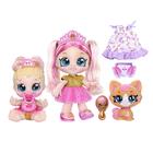 Kindi Kids Perfumadas Irmãs Pawsome Royal Family - Pré-Escola 10" Play Doll: Tiara Sparkles, 6.5" Baby Kindi: Teenie Tiara, e Kindi Pet: Prince Purrfection