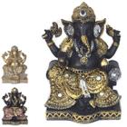 King Ganesha Hindu Deus Sorte Prosperidade Sabedoria Resina Estatua Rei
