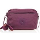 Kipling Bolsa De Ombro Damian Up B Dark Plum Com Macaquinho