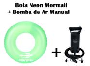 Kit 01 Boia inflável neon Verde Mormaii+ Bomba de Ar Manual Bel fix