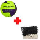 Kit 01 Bola de Vôlei Penalty 6.0 Pro X +  01 Rede Vôlei Master Rede 1 Faixa Algodão