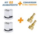 Kit 02 Acabamento C50 Cromado 1/2' Ou 3/4 Para Reg Fabrimar