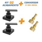 Kit 02 Acabamento C73 Preto Registro Pressão Docol