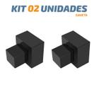 Kit 02 Acabamento Reg 50 Gaveta Quadrado Black Abs Deca - Dazie Metais