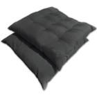 Kit 02 Almofadas Assento Futon Flat Para Cadeira 40X40 Cinza - De Coração Shop