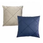 Kit 02 Almofadas Cheias Drapeadas em Suede 45x45cm Sala Sofá Quarto