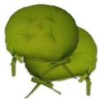 Kit 02 Almofadas Futon Redondo Assento para Cadeira 40x40 Verde Pistache Cód. 2534