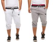 Kit 02 bermudas de moletom wooks masculina saruel skinny