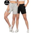 Kit 02 Bermudas Jogger Sarja Curta Feminina