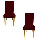 Kit 02 Cadeiras Luxo Mila Sued Marsala - D'Classe Decor