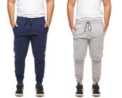 Kit 02 calças moletom masculina jogger slim fit básica lisa