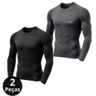 Kit 02 Camiseta Térmica Masculina Proteção Solar UV Manga Longa Lisa UV +50