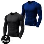 Kit 02 Camiseta Térmica Masculina Proteção Solar UV Manga Longa Lisa UV +50