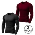 Kit 02 Camiseta Térmica Masculina Proteção Solar UV Manga Longa Lisa UV +50