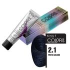 Kit 02 Coloração Knut Hair Care Colors 2.1 Preto Azulado 50g