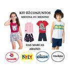 Kit 02 Conjuntos Calor Menina Infantil/Juvenil Kyly, Brandili, Elian E Rovitex - Roupas Verão