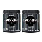 Kit 02 Creatina Monohidratada Creatine 300g Black Skull