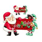 Kit 02 Enfeite Painel Mural Feliz Natal 60x39cm e 24x16cm