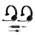 Kit 02 Headsets Usb Agem Ahx3000 Evo Mono Cancelador Ruído