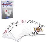 Baralho 2 Jogos de 54 Cartas Tradicional, Poker, Canastra, Buraco, Jogo de  Cartas 100% Plástico Estojo de Metal