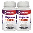 Kit 02 magnesio + inositol 700mg 60caps nutrivitalle