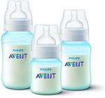 Kit 02 Mamadeira Clássica Azul 125ml + 260ml + 330ml Philps Avent - SCD809/43