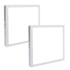 Kit 02 Painel Plafon 25w Led Quadrado Sobrepor Branco Frio Teto - Epm Home