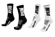 Kit 02 Pares Meia Corrida HUPI Run Preto e Branco