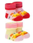 Kit 02 Pares Meias Pantufa GIRAFA para Bebê Recém Nascido