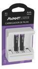 Kit 02 Pilhas Recarregáveis Aaa + Carregador 1000Mah - Avant