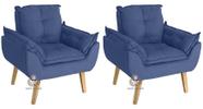 Kit 02 Poltrona/Cadeira Decorativa Glamour Opala Vinho Com Pés Quadrado