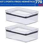 Kit 02 Potes Porta-Frios Acrílico Hermético Lumini 770ml
