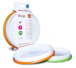 KIT 02 PRATOS INFANTIL BASE ANTIDESLIZANTE SEM BPA 18cm