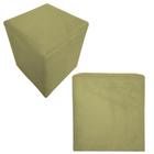 Kit 02 Puff Decorativo Dado Quadrado Suede Amarelo